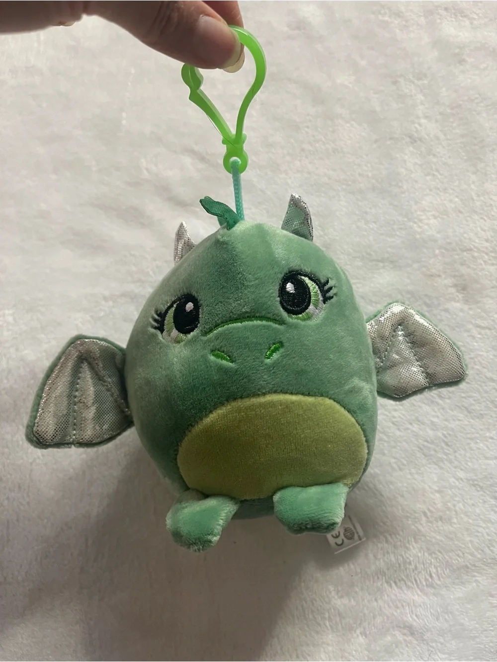 Green dragon cute small dragon plush keychain
